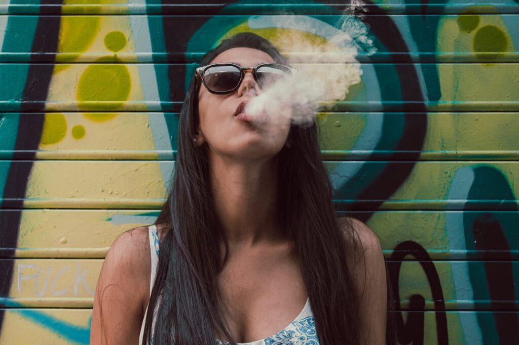 girl smoking